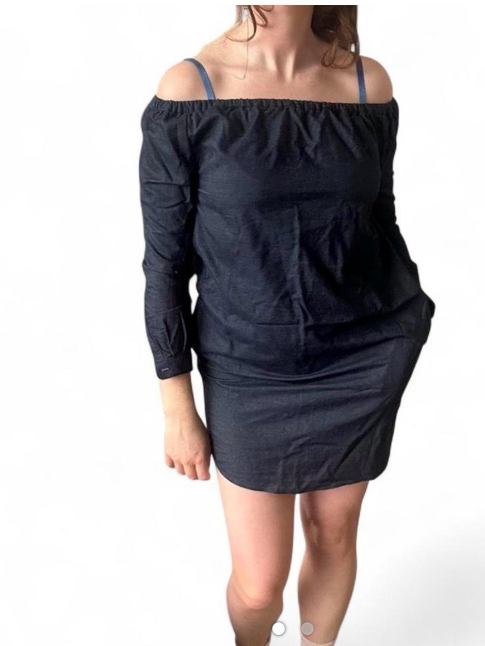 Off-Shoulder Black Women's Dress